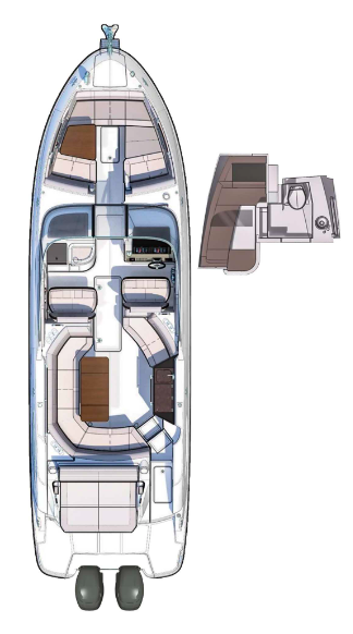 SEA RAY SLX 350 OUTBOARD OBENANSICHT