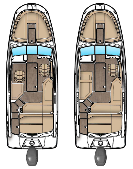 SEA RAY SPX 230 OUTBOARD OBENANSICHT