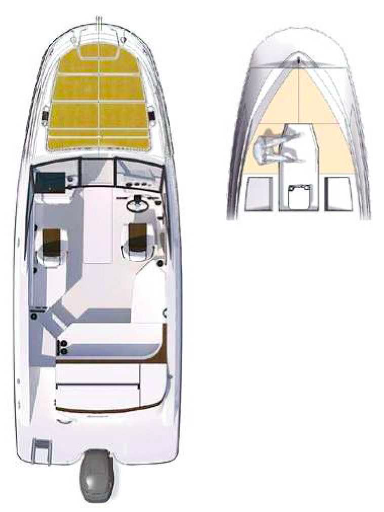 SEA RAY SUN SPORT 230 OUTBOARD OBENANSICHT